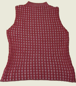 Checkered Vest Ruby and Pink