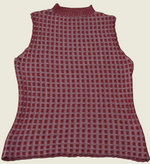 Checkered Vest Ruby and Pink