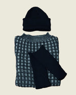Checkered Vest Navy and Sky Blue