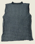 Checkered Vest Navy and Sky Blue